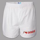 Loving You Men's White Personalized Boxer Shorts